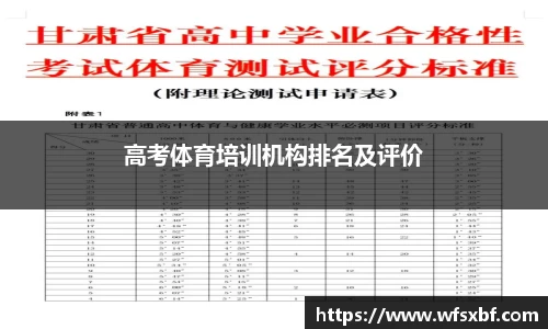 高考体育培训机构排名及评价