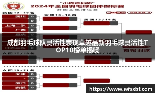 成都羽毛球队灵活性表现卓越最新羽毛球灵活性TOP10榜单揭晓